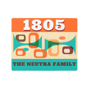 Mid-Century Modern Graphic House Numbers - Custom Metal Print