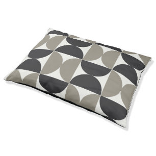Mid-Century Modern Gray and Gunmetal Pet Bed