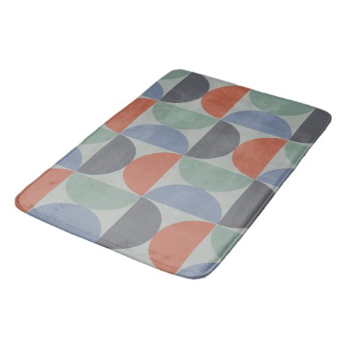 Mid_Century Modern  Gray Blue Lemongrass and clay  Bath Mat