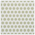Mid Century Modern Green Starburst Pattern Fabric