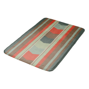 Mid-Century Modern Greens and orange    Bath Mat