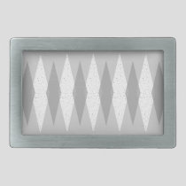 Mid Century Modern Grey Argyle Belt Buckle