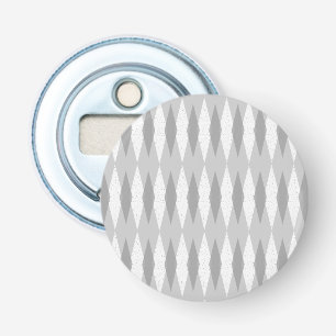Mid Century Modern Grey Argyle Bottle Opener