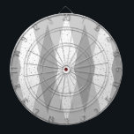 Mid Century Modern Grey Argyle Dart Board<br><div class="desc">This Mid Century Modern Grey Argyle Dart Board features a dove grey background and a pattern of mod, translucent, dark grey diamonds overlaying larger, vintage white diamonds with grey colored, space age speckles. This minimalist inspired, deconstructed argyle is a simplistic throwback of the larger than life atomic era that dominated...</div>