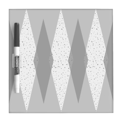 Mid Century Modern Grey Argyle Dry Erase Board