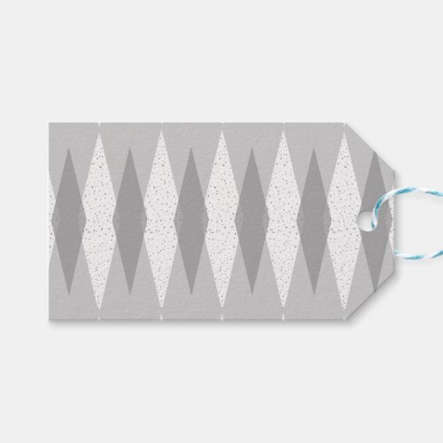 Mid Century Modern Grey Argyle Gift Tags