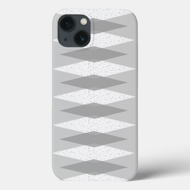 Mid Century Modern Grey Argyle iPhone / iPad Case (Back)