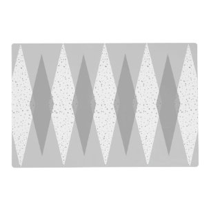 Mid Century Modern Grey Argyle Laminated Placemat