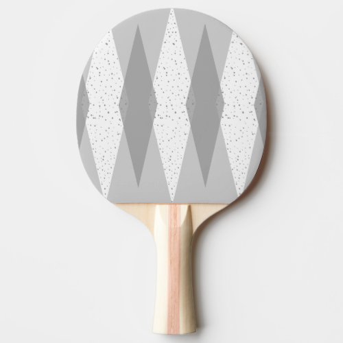 Mid Century Modern Grey Argyle Ping Pong Paddle