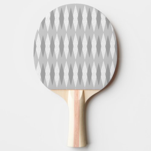 Mid Century Modern Grey Argyle Ping Pong Paddle