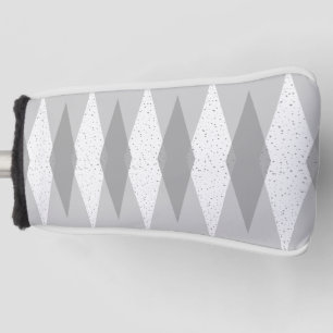 Mid Century Modern Grey Argyle Putter Cover
