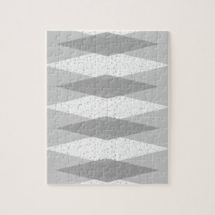 Mid Century Modern Grey Argyle Puzzle
