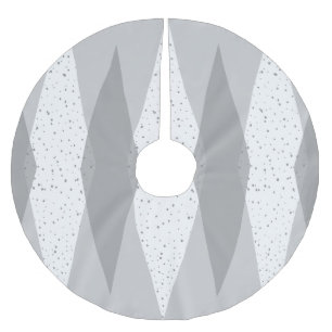 Mid Century Modern Grey Argyle Tree Skirt