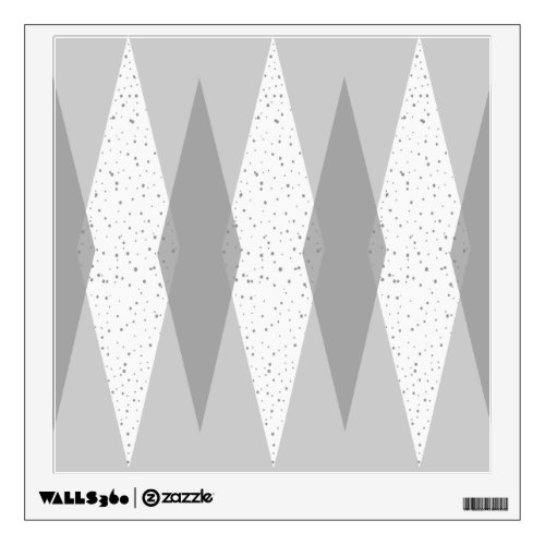 Mid Century Modern Grey Argyle Wall Decal