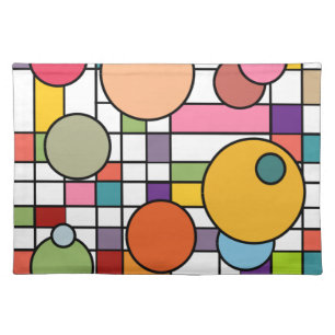 Mid-Century Modern Grid Cloth Placemat