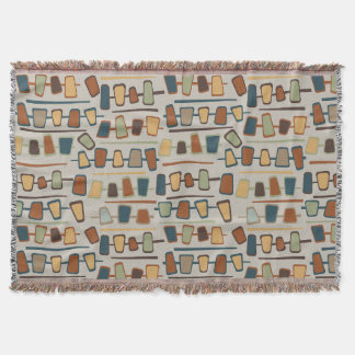 Mid Century Modern Groovy Throw Blanket