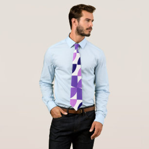 Mid-Century Modern Half and Quarter Circles Neck Tie