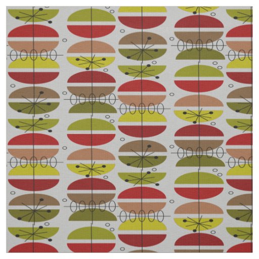 Mid-Century Modern Half Moons Design Fabric 19