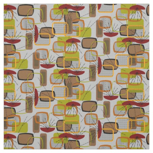 Mid-Century Modern Half Moons Design Fabric 21