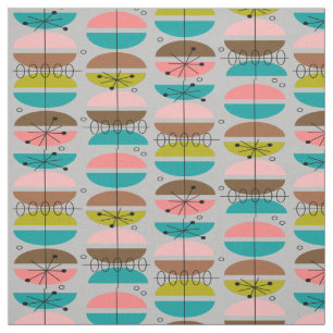 Mid-Century Modern Half Moons Design Fabric 22
