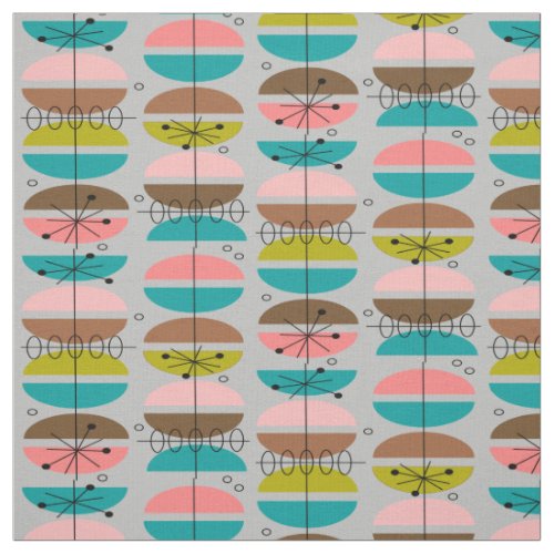 Mid_Century Modern Half Moons Design Fabric 22