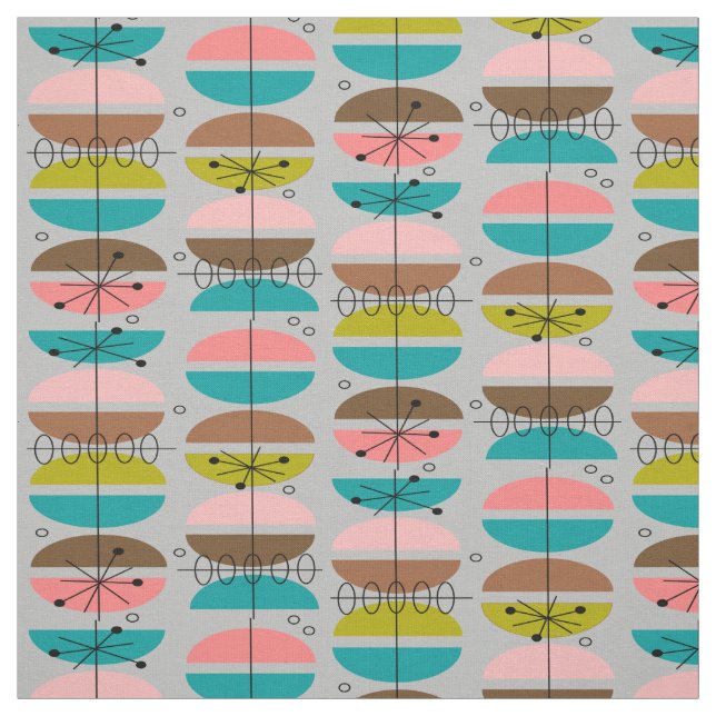 Mid-Century Modern Half Moons Design Fabric 22 (Swatch)