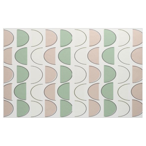 Mid-Century Modern Half Moons Fabric