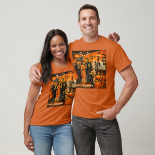 Mid Century Modern Halloween Martini Party T-Shirt