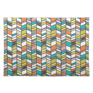 Mid-Century Modern Herringbone Cloth Placemat