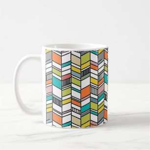 Mid-Century Modern Herringbone Coffee Mug