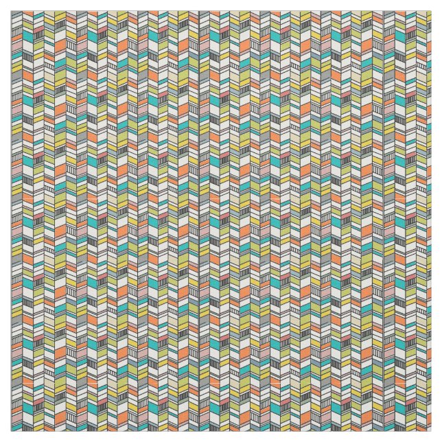 Mid-Century Modern Herringbone Fabric (Swatch)
