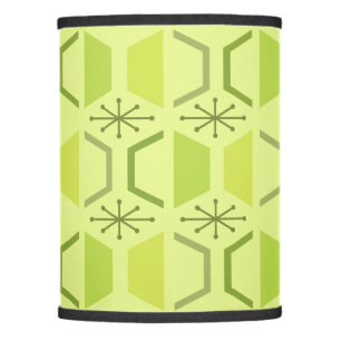 Mid Century Modern Hexagons Chartreuse Lamp Shade