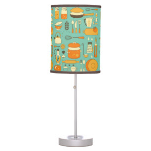 Mid-Century Modern Hipster Kitchen Utensils Table Lamp