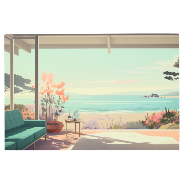 Mid-century Modern Home Metal Print (Front)