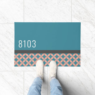 Mid Century Modern House Address 1970s Seventies Doormat