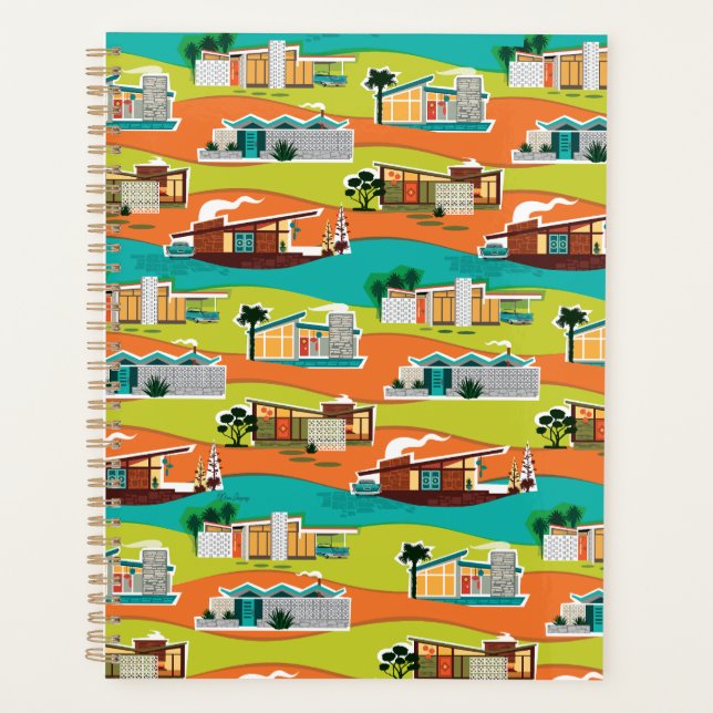 Mid Century Modern Houses Calendar Planner (Front)