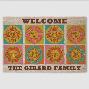 Mid- Century Modern Houses Welcome Matt - Custom Fiber Doormat