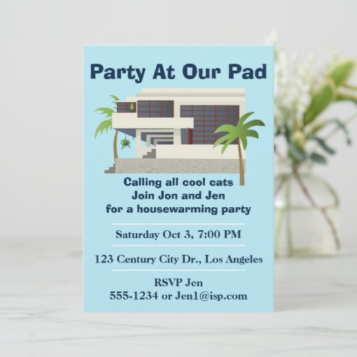 Mid Century Modern Housewarming Party Zazzle