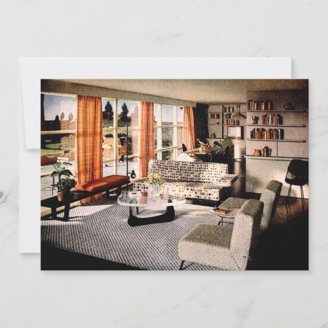 Mid Century Modern Housewarming Party Invitation (Front)