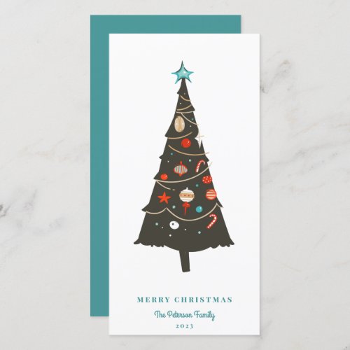 Mid_century Modern Illustrated Christmas Tree Holiday Card