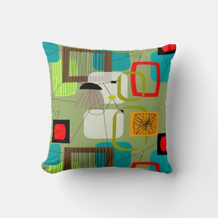 Mid-Century Modern Inspired Pillow #73 | Zazzle.com