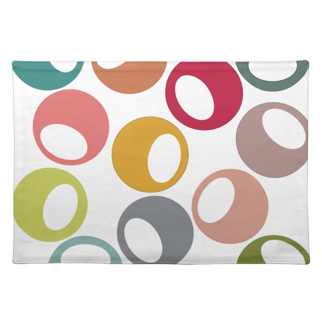 Mid-Century Modern Juggling Cloth Placemat (Front)