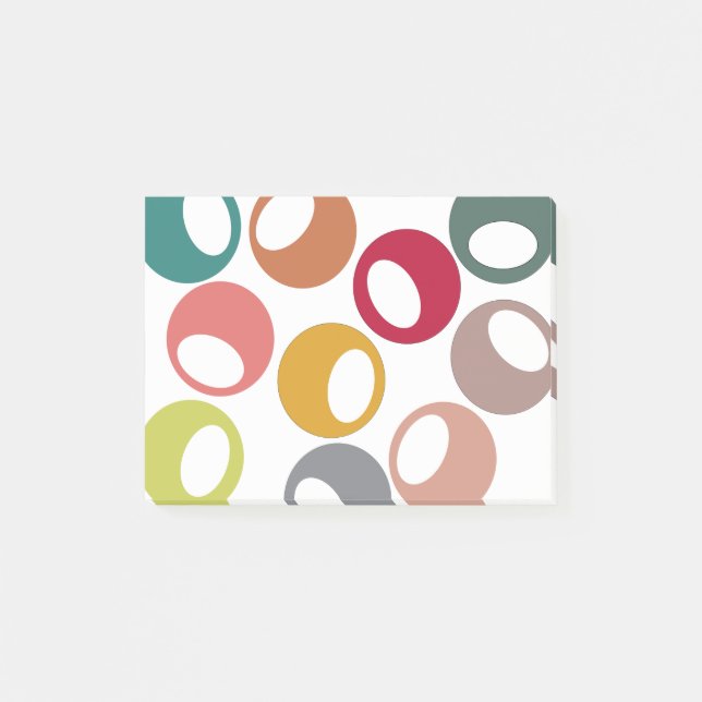 Mid-Century Modern Juggling Post-it Notes (Front)