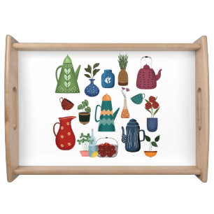 Mid-Century Modern Kitchen Charm Serving Tray