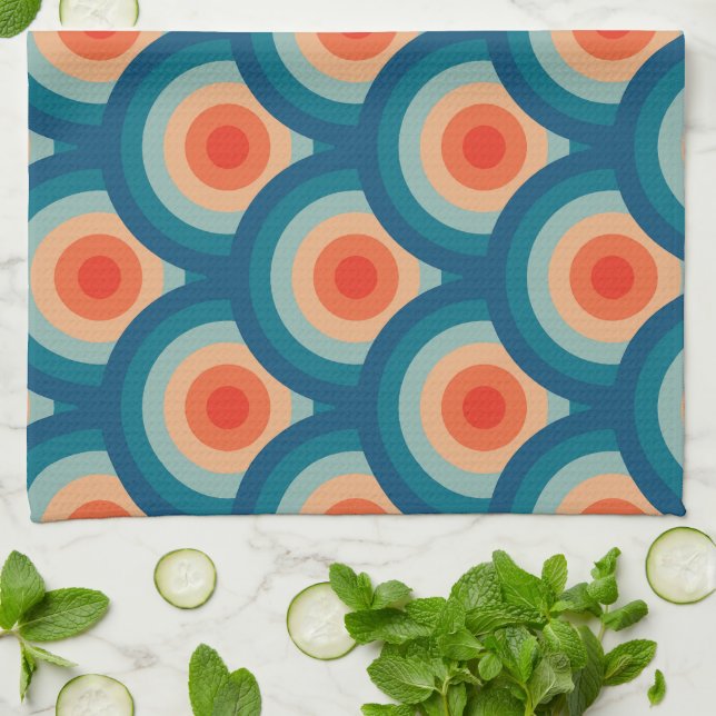 Mid Century Modern Kitchen Towel (Folded)