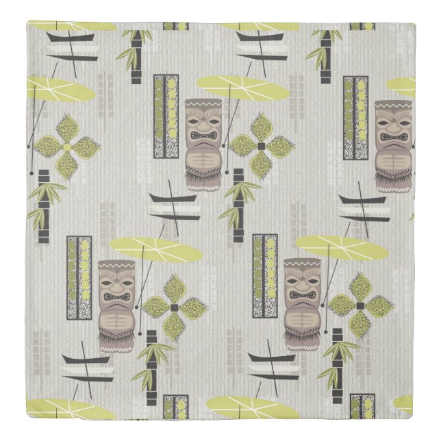 Mid Century Modern Kon-Tike Duvet Cover (Front)