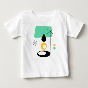 mid century modern lamp design blue gold baby T-Shirt