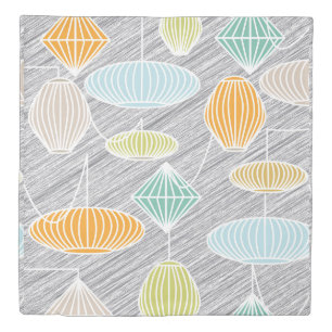 Mid Century Modern Lampshades Duvet Cover