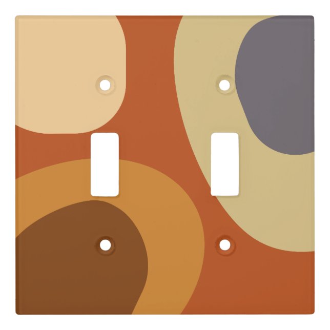 Mid Century Modern Large Shapes Light Switch Cover (Front)