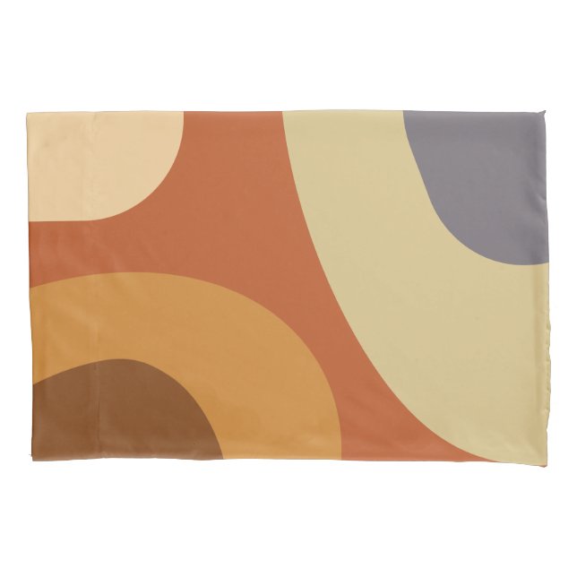 Mid Century Modern Large Shapes Pillow Case (Front)